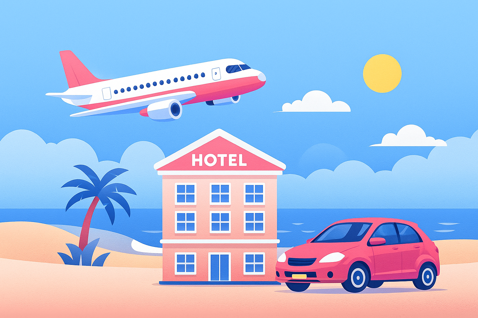 Flug und Reise Illustration